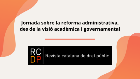 Cartell de la jornada sobre la reforma administrativa